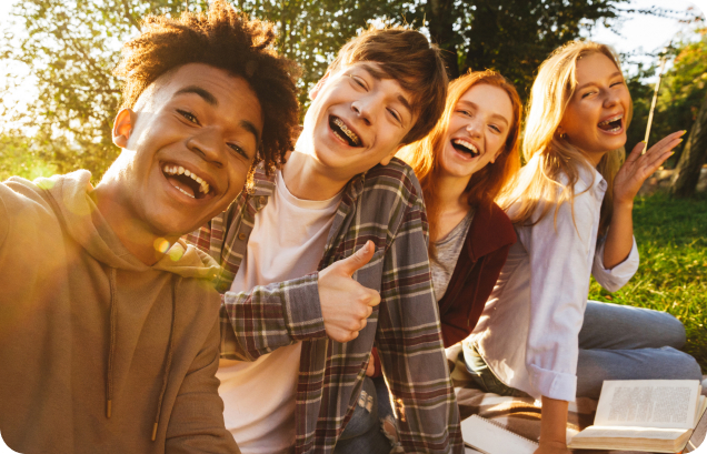 Happy Kids On A Sunny Day