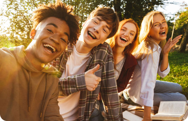 Happy Kids On A Sunny Day